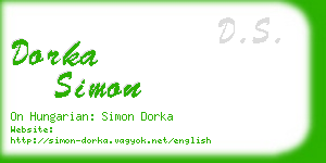 dorka simon business card